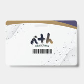 Professionelles Navy-Gold-Tech-ID-Abzeichen - 01 Ausweis (Rückseite)