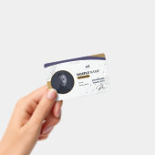 Professionelles Navy-Gold-Tech-ID-Abzeichen - 01 Ausweis (Handheld)