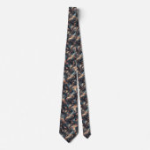 Professionelles Navyblau und Kupfermarmor Krawatte (Vorderseite)