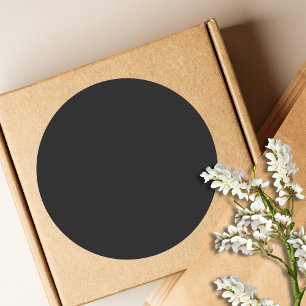 Professionelles Onyx-Schwarz Klassische Eleganz Runder Aufkleber