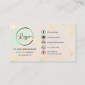 Professionelles Opal-Geschäft Logo Social Media Visitenkarte (Vorderseite)