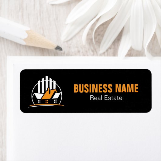 Professionelles Orange Weiß Immobilien-Logo (Insitu)