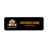 Professionelles Orange Weiß Immobilien-Logo (Vorne)