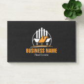 Professionelles Orange Weiß Immobilien Logo Post-it Klebezettel (Büro)