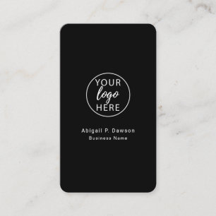 Professionelles Personalisiertes Schwarzes Logo Visitenkarte