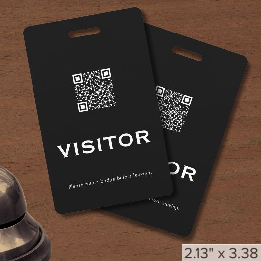 Professionelles QR-Code-Besucherabzeichen Ausweis