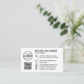 Professionelles QR-Code-Firmenlogo Visitenkarte (Stehend Vorderseite)
