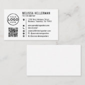 Professionelles QR-Code-Firmenlogo Visitenkarte (Vorne/Hinten)