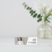 Professionelles QR-Code-Foto-Logo Mini Visitenkarte (Stehend Vorderseite)