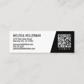 Professionelles QR-Code-Foto-Logo Mini Visitenkarte (Rückseite)