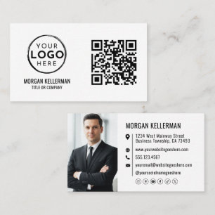 Professionelles QR-Code Social Media Foto Logo Visitenkarte