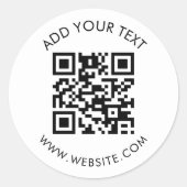 Professionelles QR-Code-Werbeetikett Runder Aufkleber (Vorderseite)