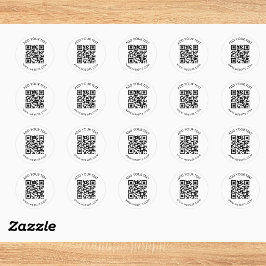 Professionelles QR-Code-Werbeetikett Runder Aufkleber