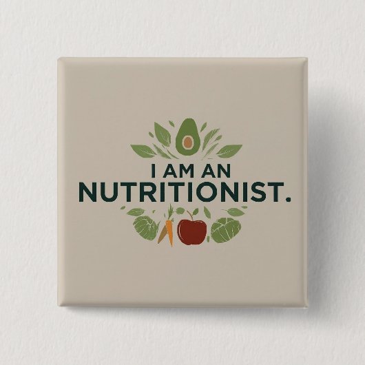 Professionelles Quadrat Button (Vorderseite)