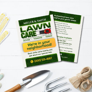 Professionelles Rasenpflege-Service-Flyer Flyer