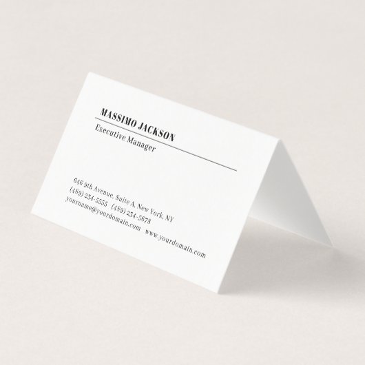 Professionelles, schlichtes, minimalistisches, mod visitenkarten (Vorderseite)