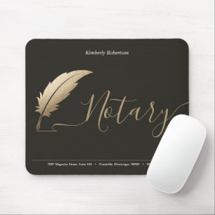 Professionelles Schwarz-Gold-Notar-Kalligrafie Mousepad