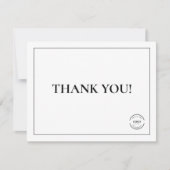 Professionelles Schwarz-Weiß-Firmenlogo Danke (Vorderseite)