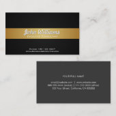 Professionelles schwarzes Metall einfacher Visitenkarte (Vorne/Hinten)