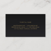 Professionelles schwarzes Metall einfacher Visitenkarte (Rückseite)