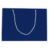 Professionelles schwarzes Monogramm Blau Ihr Name Große Geschenktüte (Rückseite)
