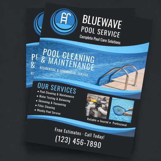 Professionelles Schwimmbad-Serviceunternehmen Flyer