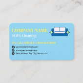 Professionelles Sofa-Reinigungs-Logo QR-Code Visitenkarte (Vorderseite)
