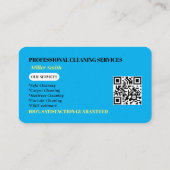 Professionelles Sofa-Reinigungs-Logo QR-Code Visitenkarte (Rückseite)