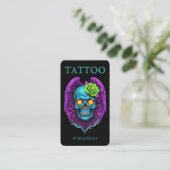 Professionelles Tattoo-Studio Tattoo-Shop QR-Code Visitenkarte (Stehend Vorderseite)