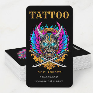 Professionelles Tattoo-Studio Tattoo-Shop Tätowier Visitenkarte