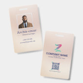 Professionelles Unternehmensleiter-Foto Geschäft Ausweis (Vorder- & Rückseite)
