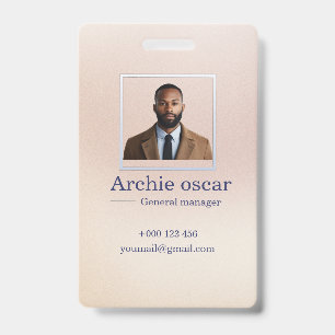 Professionelles Unternehmensleiter-Foto Geschäft Ausweis
