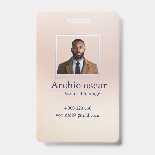 Professionelles Unternehmensleiter-Foto Geschäft Ausweis (Vorderseite)