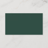 Professionelles Waldgrün-Logo QR-Code Modern Visitenkarte (Rückseite)