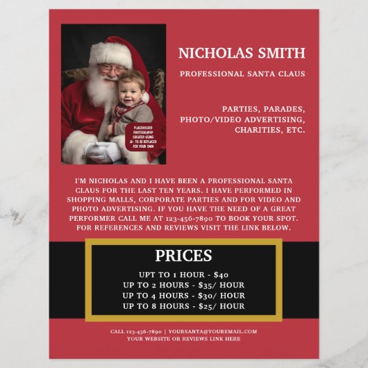Professionelles Weihnachtsmann-Förderfoto Flyer (Vorne)