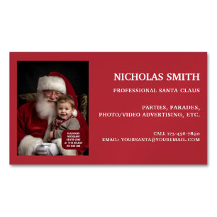 Professionelles Weihnachtsmann-Foto Magnetische Visitenkarte