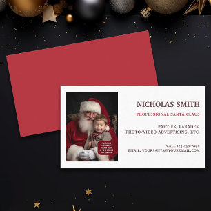 Professionelles Weihnachtsmann-Foto Visitenkarte