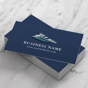 Professionelles Yacht-Boot Nautilus Navy Blau Visitenkarte