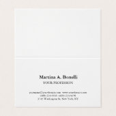 Professlonal Einzigartig Elegante Schlichte Einfac Visitenkarten (Außenseite Aufgefaltet)