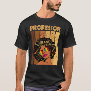 Professor Afro American Women Black History T-Shirt