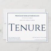Professor Blue Academic Tenure Party Einladung (Vorderseite)