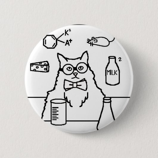 Professor Cat Button (Vorderseite)