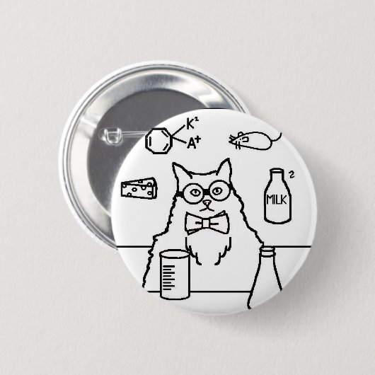 Professor Cat Button (Vorne & Hinten)