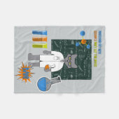 Professor Cat Fleece Blanket (Vorderseite (Horizontal))