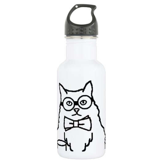 Professor Cat Trinkflasche (Vorderseite)