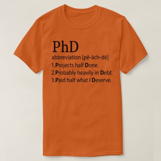 Professor Doktor Doktor Doktor Philosophie Titel G T-Shirt (Design vorne)