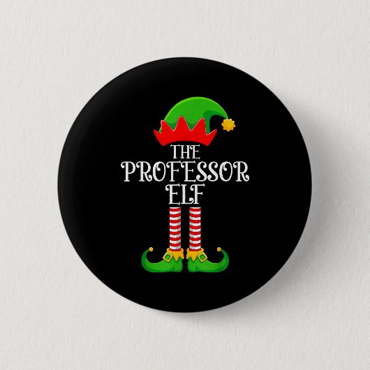 Professor Elf Christmas Family Matching Funny Love Button (Vorderseite)