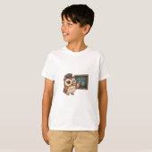 Professor Eule Schultafel Kinder T-Shirt (Vorne ganz)