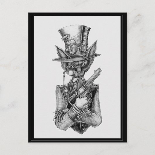 Professor Felis Catus Postkarte (Vorderseite)