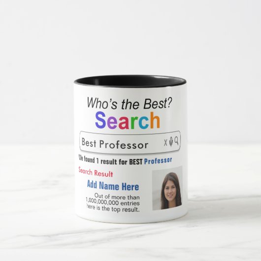Professor - Funny Best Custom Search Tasse (Zentrum)